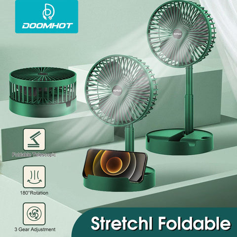 Premium Portable Folding Rechargeable Telescopic Fan